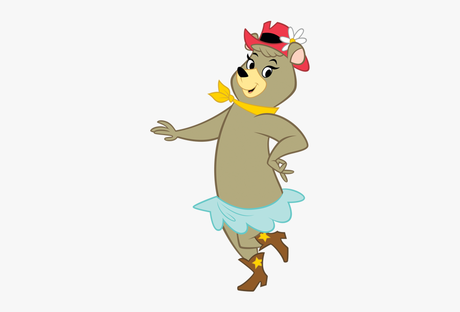 Yogi And Friends On A Wagon - Yogi Bear Cindy Bear, Transparent Clipart