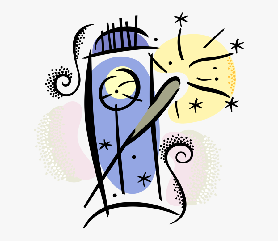 Vector Illustration Of Sparkler Hand-held Fireworks, Transparent Clipart