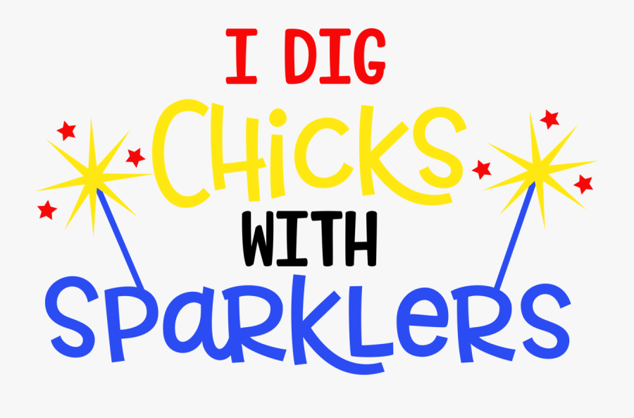Dig Chicks With Sparklers, Transparent Clipart