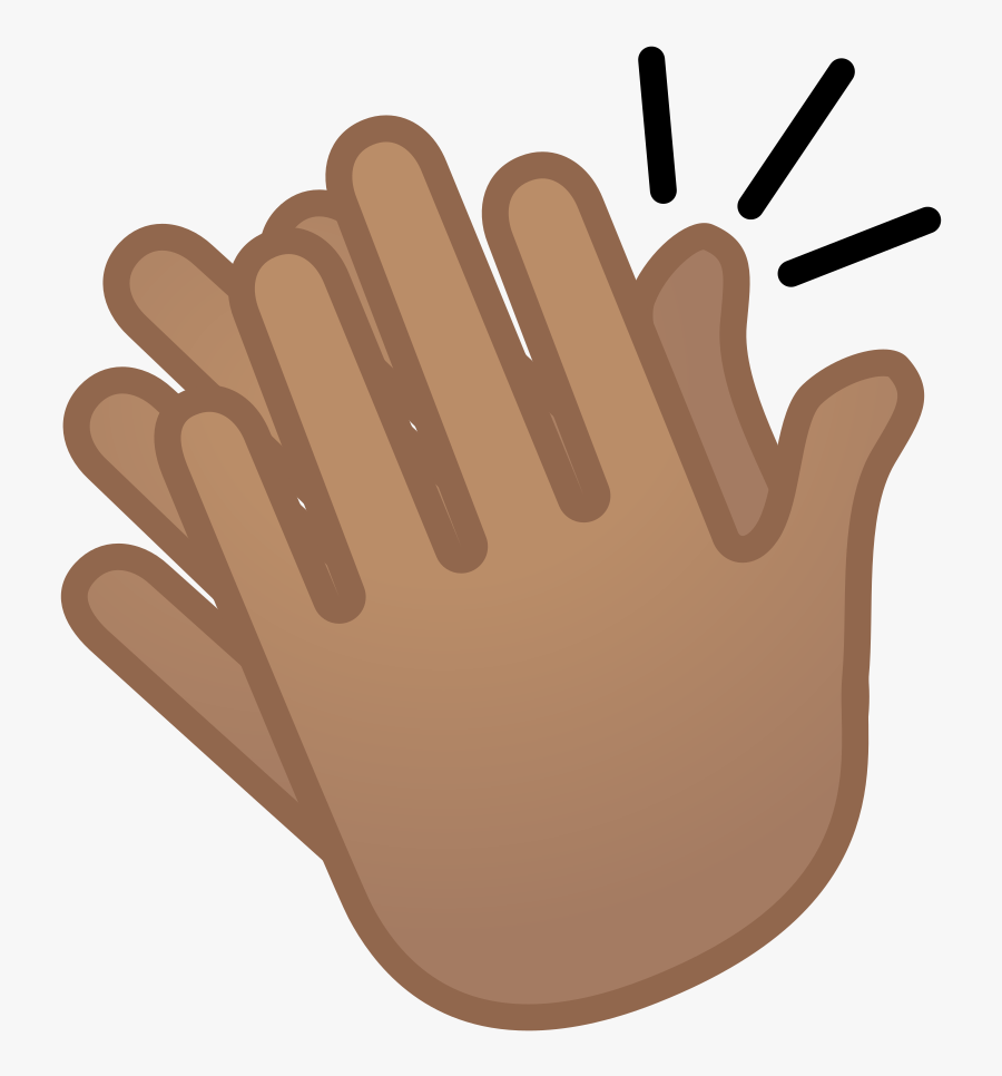 Clapping Hands Medium Skin Tone Icon - Clap Png, Transparent Clipart