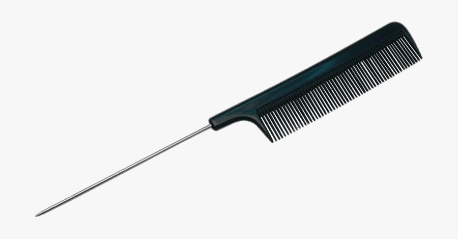 Comb Metallic Handle - Comb Used For Backcombing, Transparent Clipart
