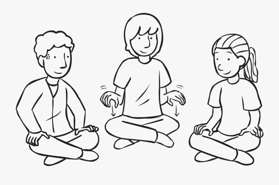 Three People Sitting In A Circle Tapping Their Hands, Transparent Clipart