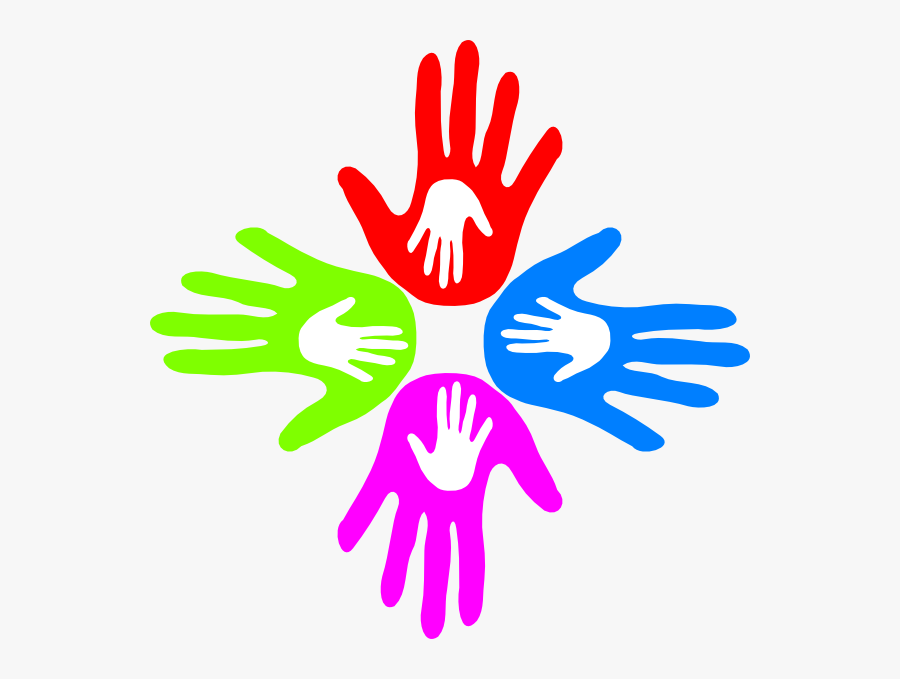 Colorful Hand Icon Png, Transparent Clipart