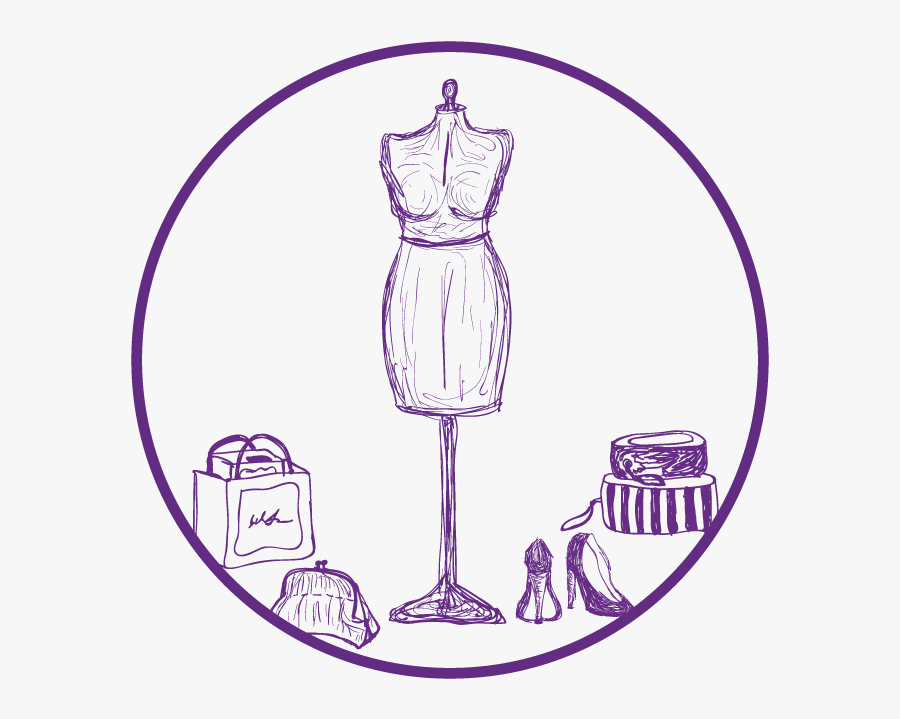 Purple Clip Art Of Tailor Items - Illustration, Transparent Clipart