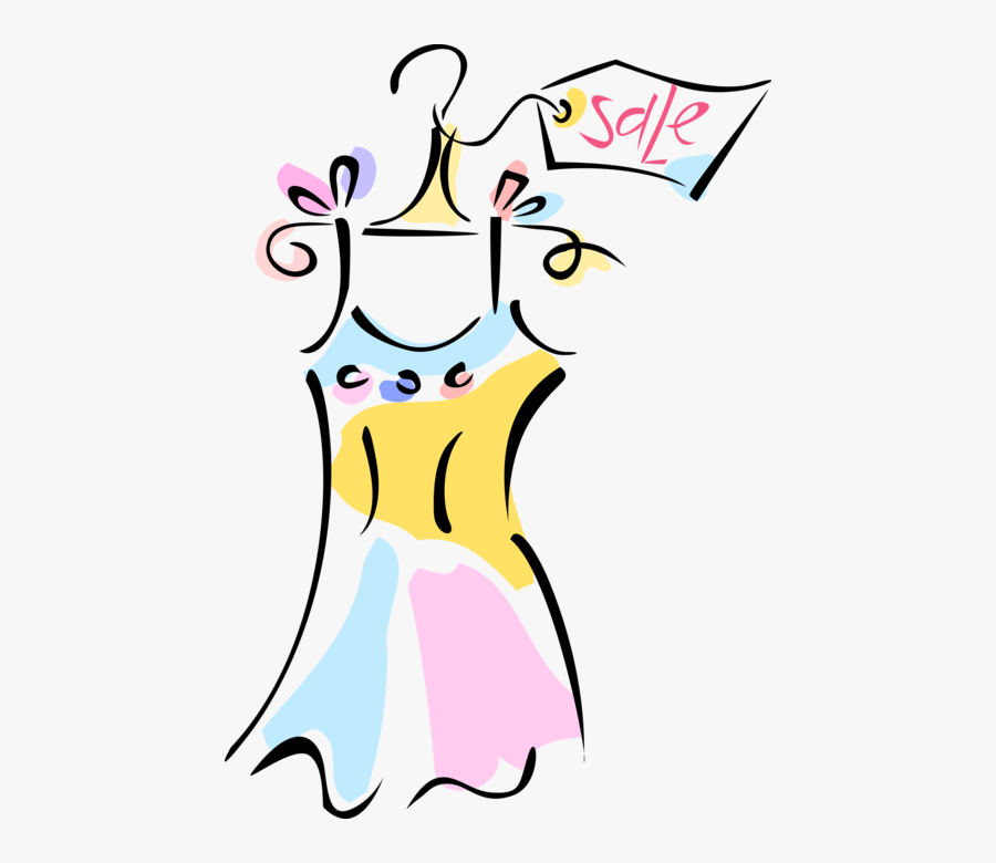 Vector Illustration Of Retail Clothes Fashion Sale - Dress, Transparent Clipart