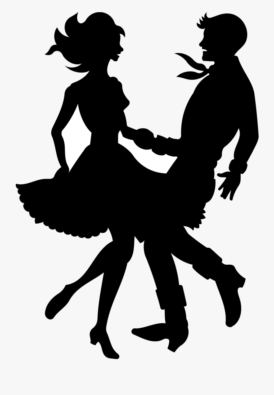 Square Dance Silhouette Png - Western Square Dance Clipart Png, Transparent Clipart