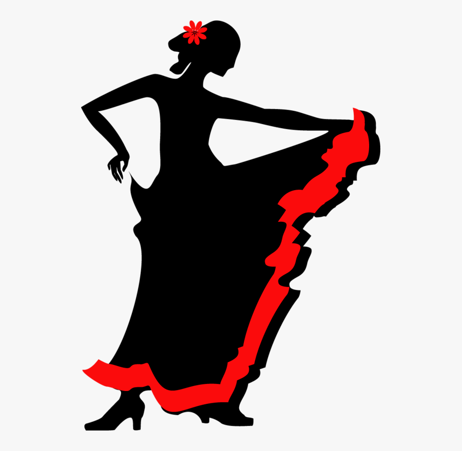 Flamenco Dance Silhouette Clip Art - Flamenco Dancing Clip Art, Transparent Clipart