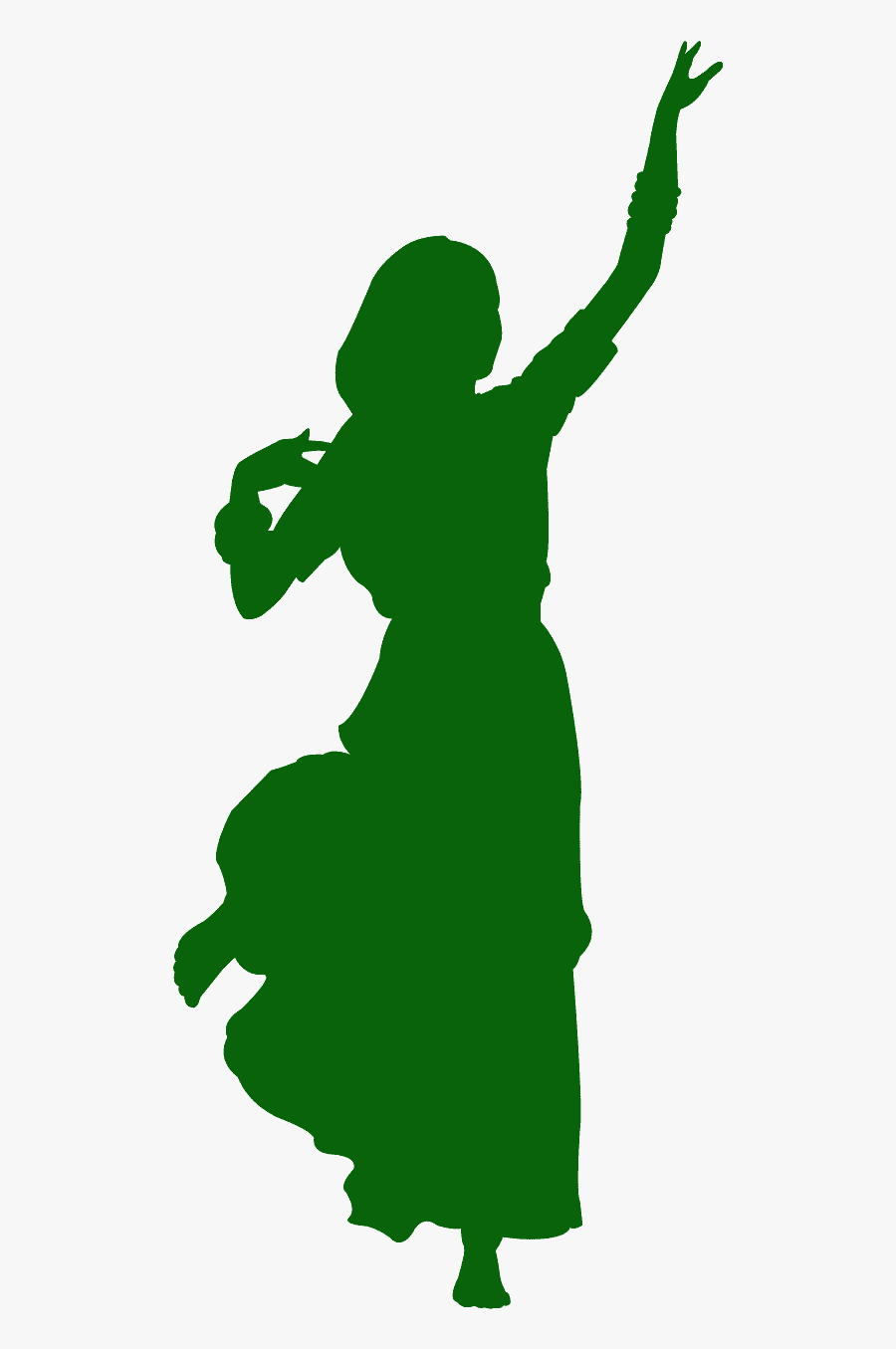 Indian Dance Silhouette Red, Transparent Clipart