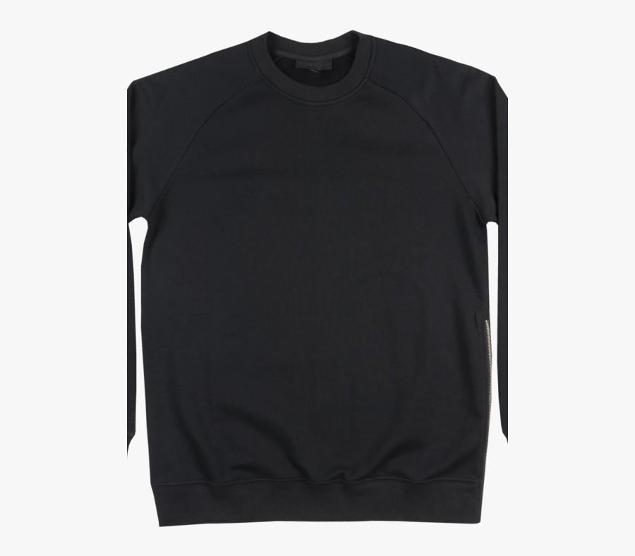 Black Scale Fashion Zipper Crewneck Sweatshirt Fleece - Sweater, Transparent Clipart