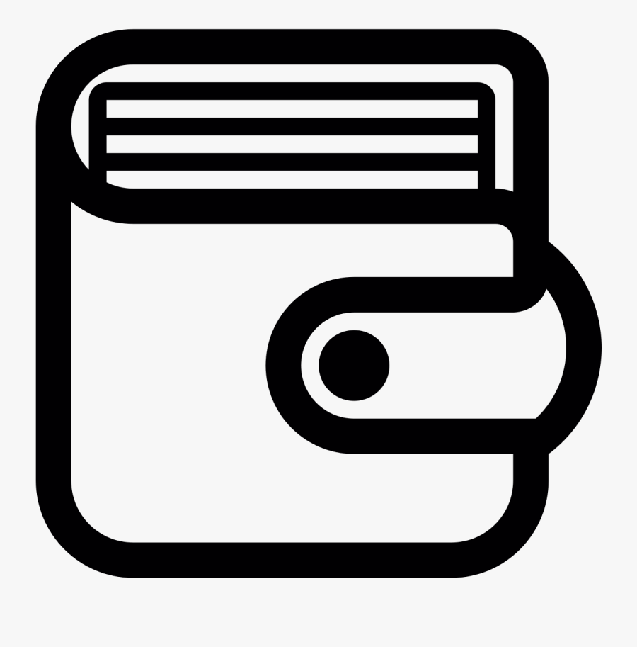 Linecons Wallet With Zipper - Vallet Icon, Transparent Clipart