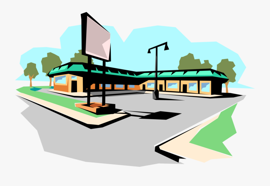 Vector Illustration Of Strip Mall Retail Shopping Center - Strip Mall Clipart Png, Transparent Clipart