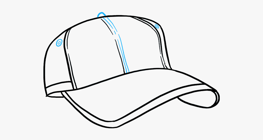 How To Draw Baseball Cap - Snapback Drawing, Transparent Clipart