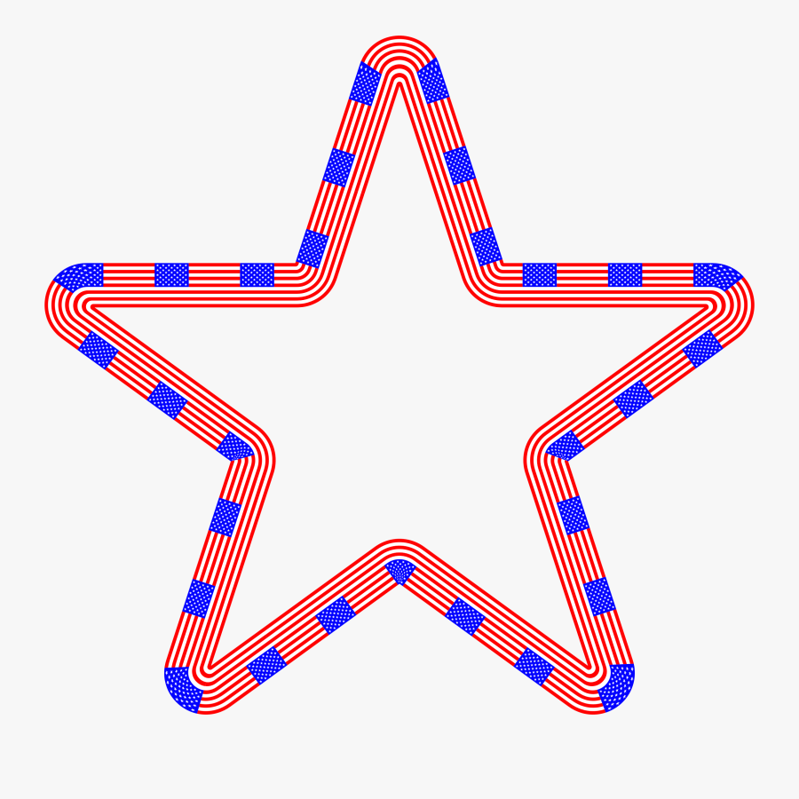 Usa Flag Star Variation 2 Clip Arts - Editable Stars With Lines, Transparent Clipart
