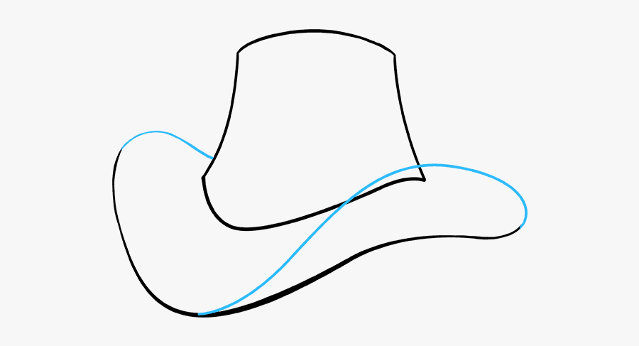 Hat Clip Art Product Design Line Neck - Cowboy Hat, Transparent Clipart