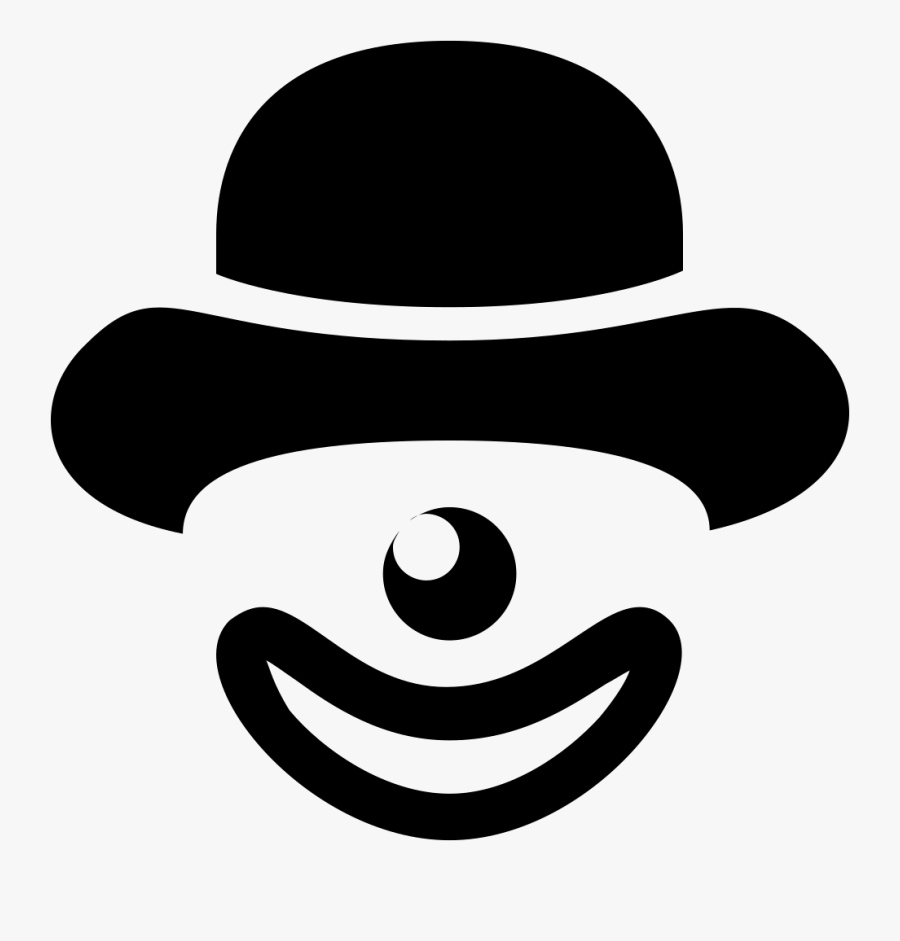 Facial Expression,line Art,smile,hat,clip Art,headgear,costume - Comedy Black And White Icon, Transparent Clipart