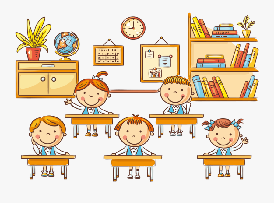 Clip Art Cartoon Clasroom - Classroom Cartoon, Transparent Clipart