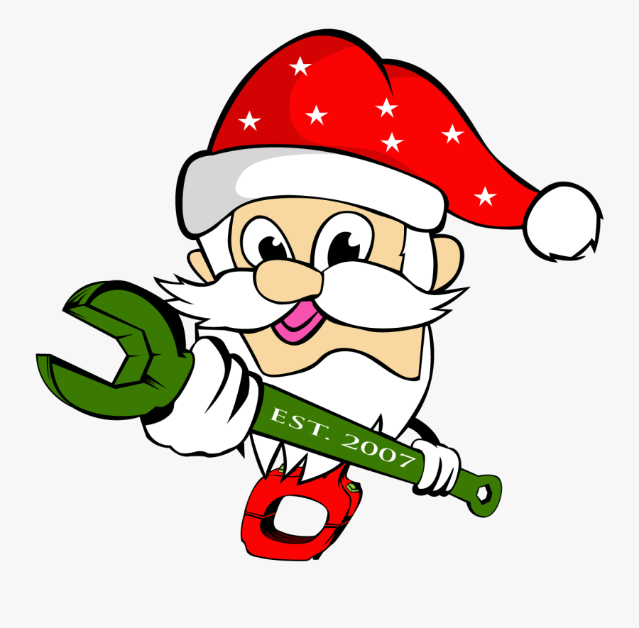 Santa Claus Fix My Car, Transparent Clipart