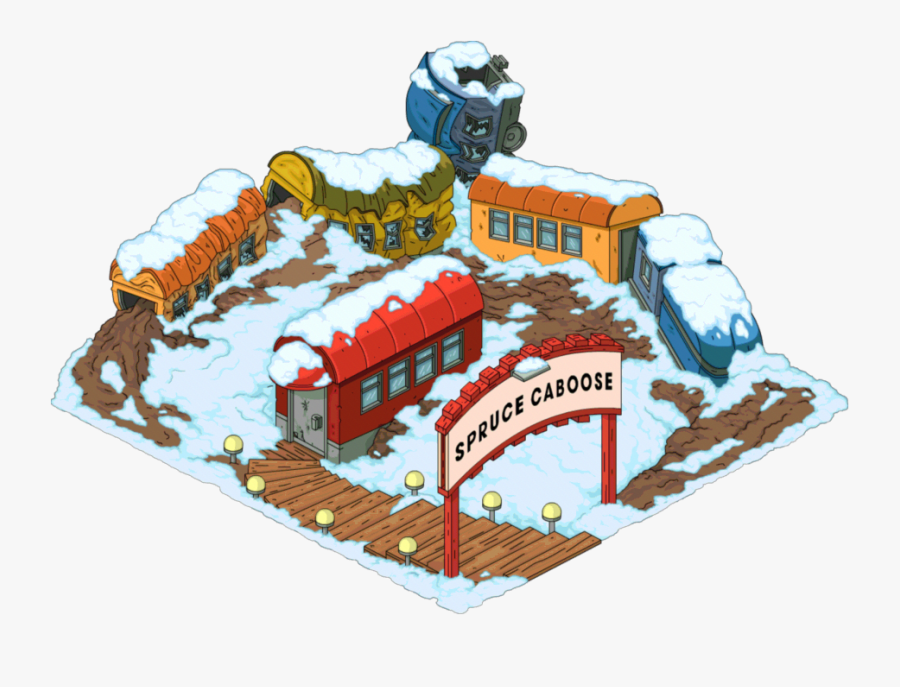 Sprucecabooseflipped Transimage - Simpsons Tapped Out Train, Transparent Clipart