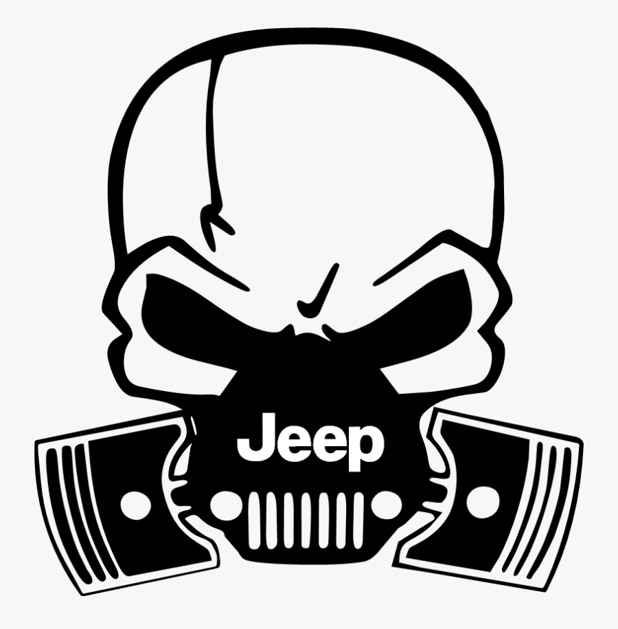 Jeep Decal Skull, Transparent Clipart