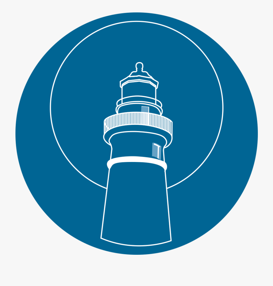 Stlb Logo Outline Of A Lighthouse Inside A Blue Circle - South Texas Lighthouse For The Blind, Transparent Clipart