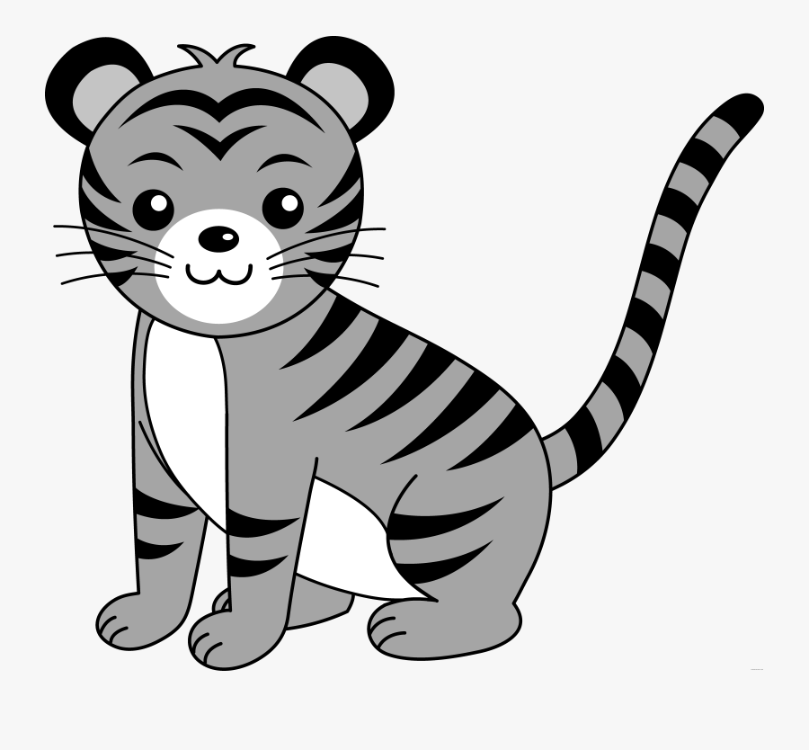 Baby Animals Animal Free Black White Clipart Images, Transparent Clipart