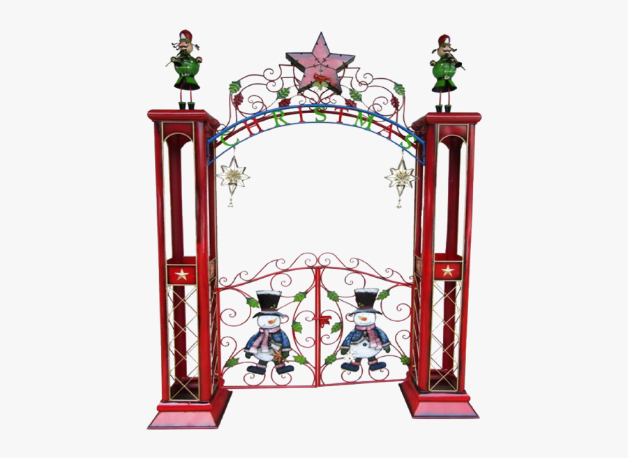 Santa S Garden Gate Christmas Metal Arch Free Transparent Clipart Clipartkey