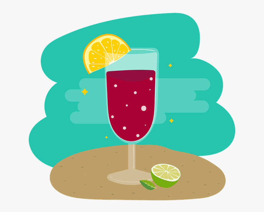 Summer, Wine, Lime, Holiday, Drink, Alcohol, Vacation, Transparent Clipart