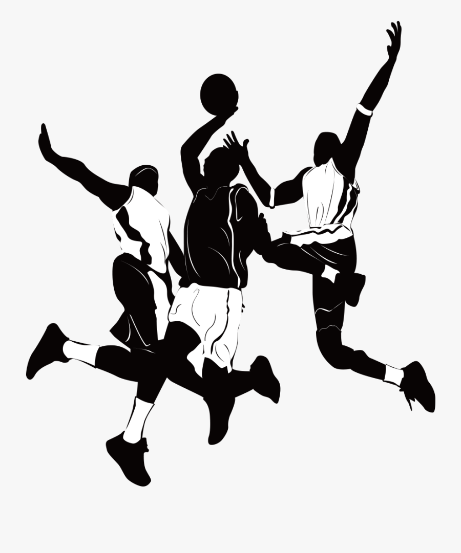 Basketball Player Athlete Sport Silhouette - Play Basketball Clipart, Transparent Clipart