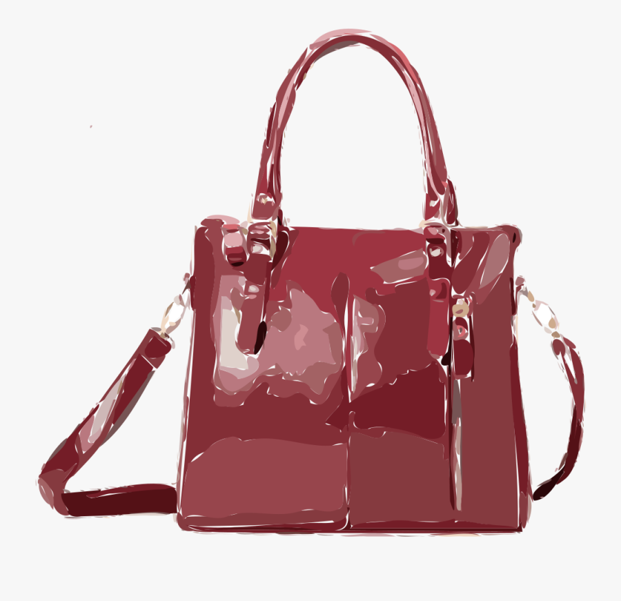 Dark Red Bag - Handbag, Transparent Clipart