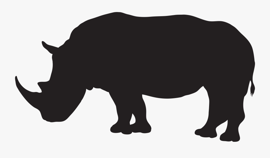 Rhinoceros Silhouette Clip Art - Rhino Silhouette Clipart, Transparent Clipart