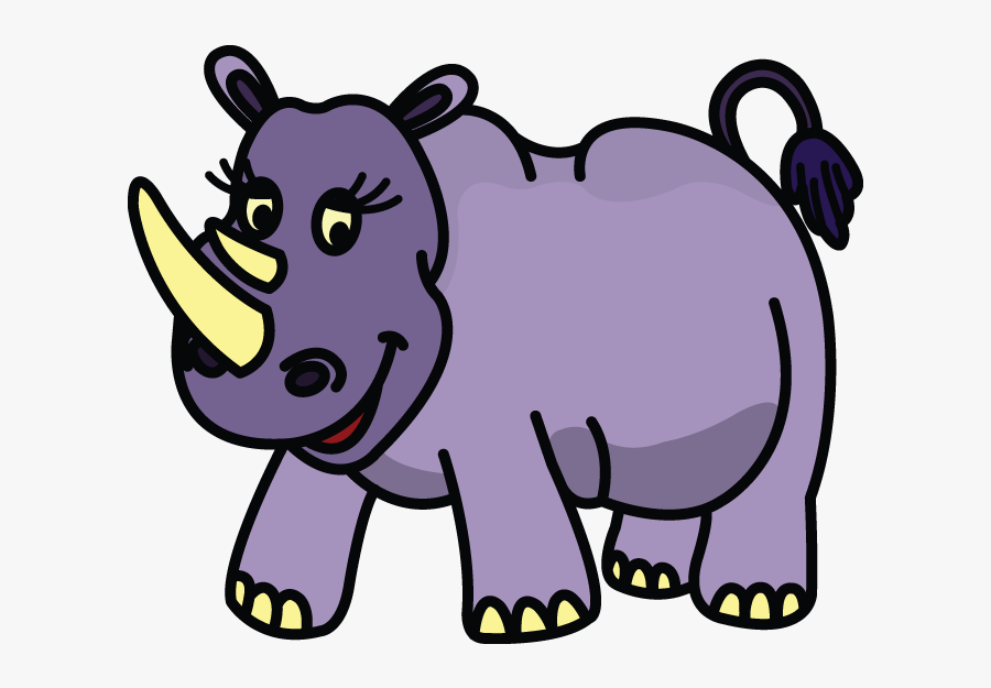 Collection Of Free Drawing Cartoon Rhino Download On - Rhinoceros, Transparent Clipart