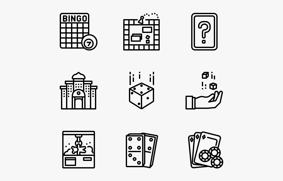 Gaming Gambling - Distribution Icons, Transparent Clipart