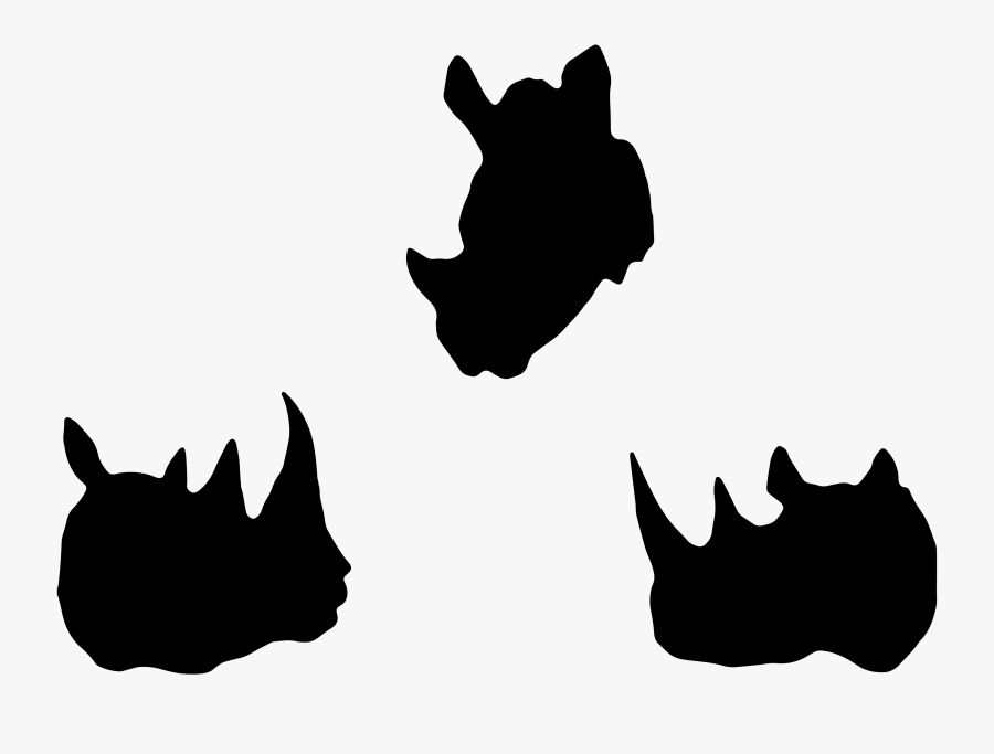 Hi Res Rhino Silhouette, Transparent Clipart