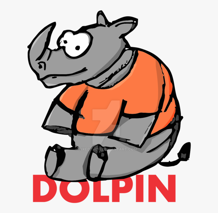 Clip Art Mascot Design Named Dolpin - Cartoon, Transparent Clipart