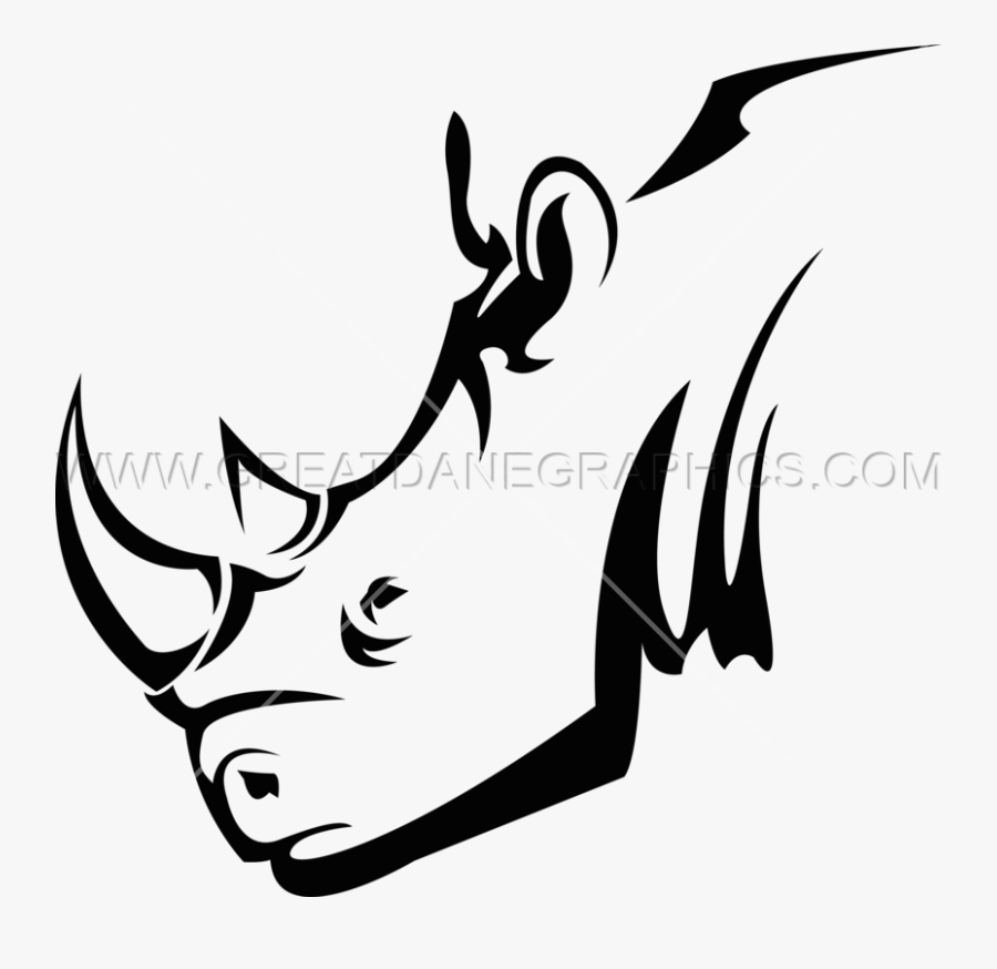 Rhino Head Lineart, Transparent Clipart