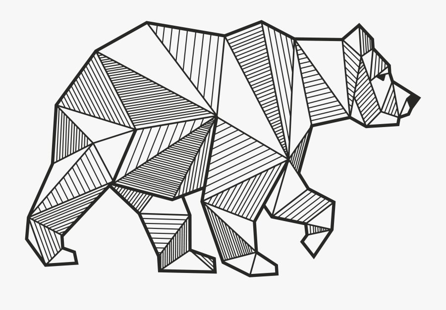 Collection Of Free Rhino Drawing Geometric Download - Line Drawing Bear Geometric, Transparent Clipart