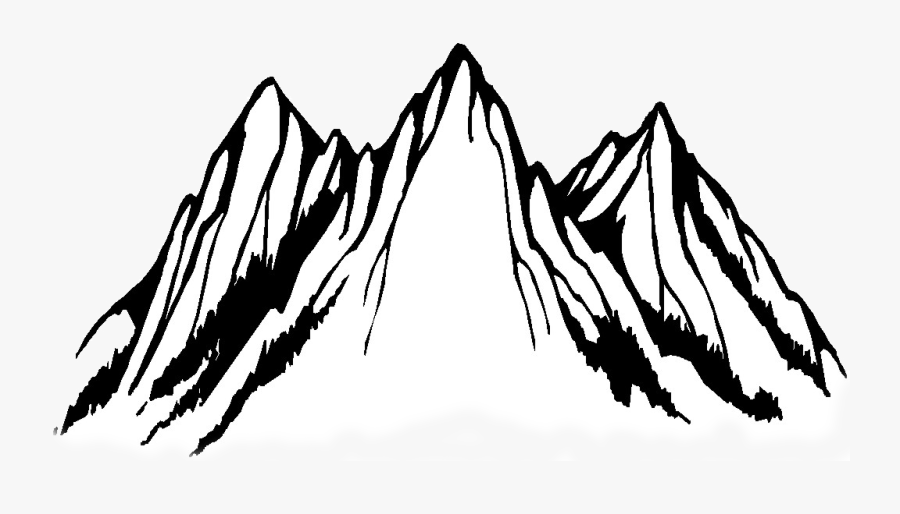 Rocky Mountain Creative - Mountains Black And White For Drawing, Transparent Clipart