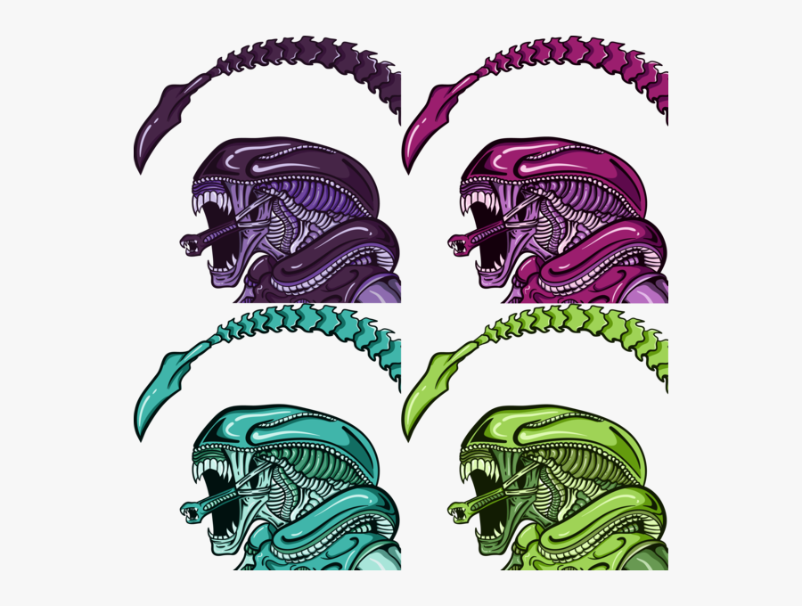 Pop Art Xenomorph Art Digital Drawing Illustration - Alien Xenomorph Pop Art, Transparent Clipart