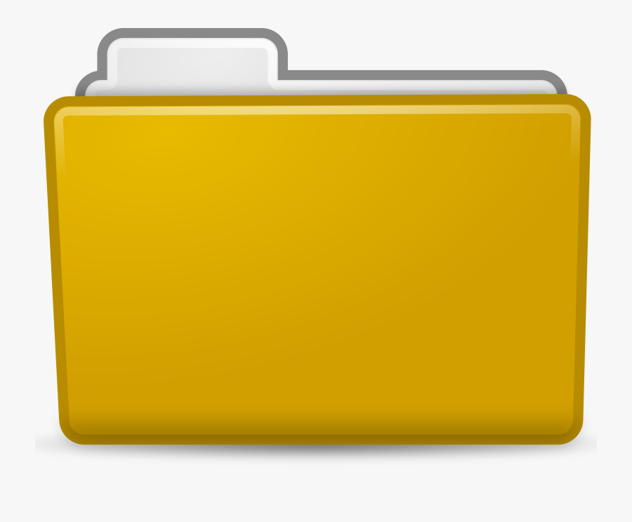 Clipart - Yellow Folder Clip Art, Transparent Clipart