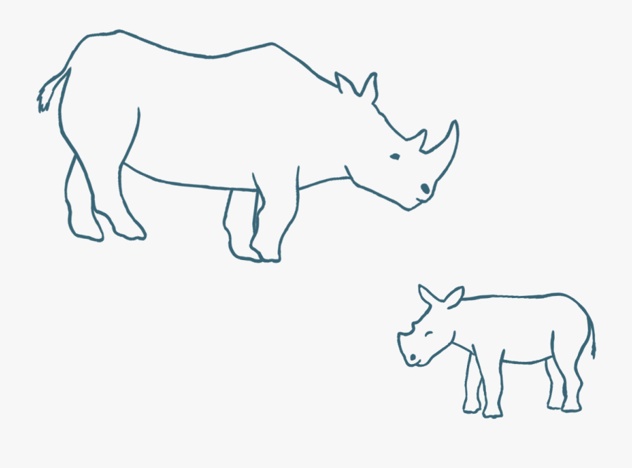 Black Rhinoceros, Transparent Clipart