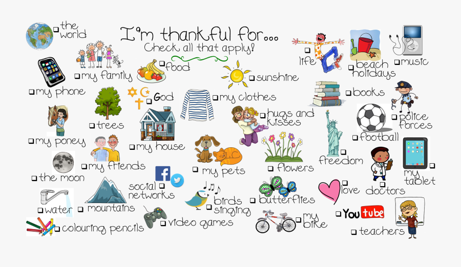 Holidays Vocabulary, Transparent Clipart