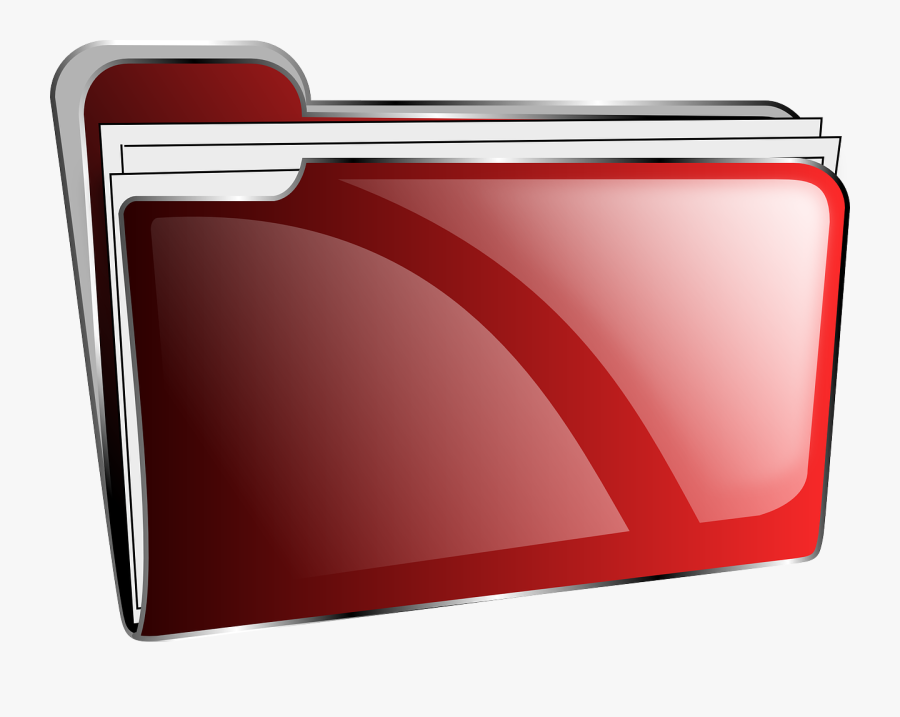 Folder Icon Red Full - File Manager Red Icon, Transparent Clipart