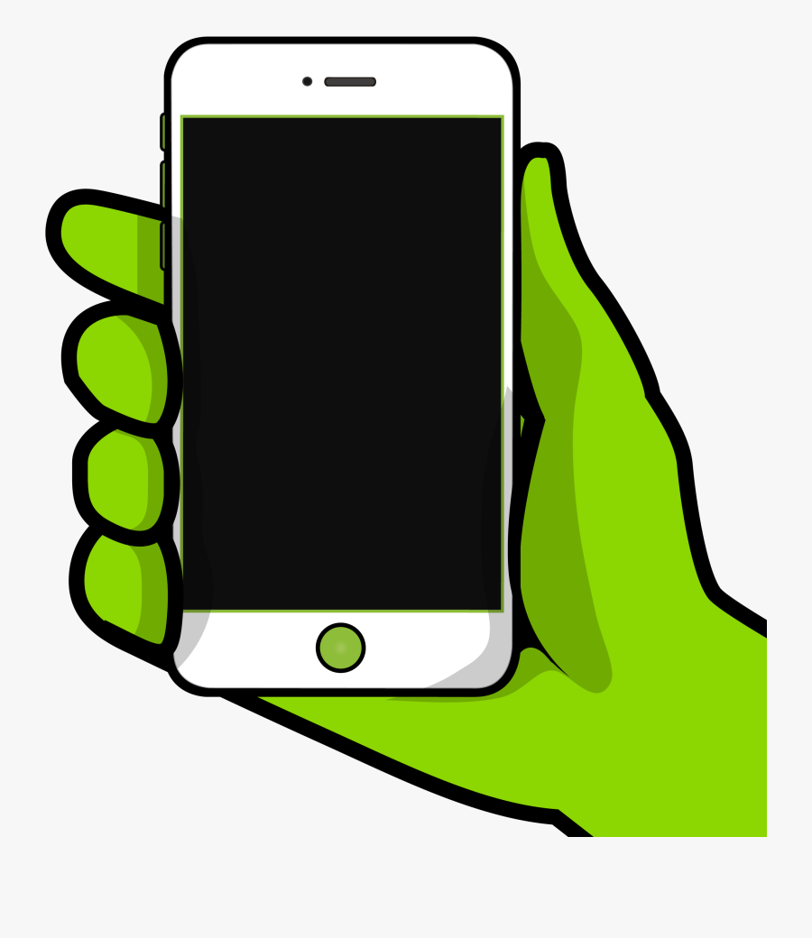 Transparent Holding Cell Phone Png - Smartphone, Transparent Clipart