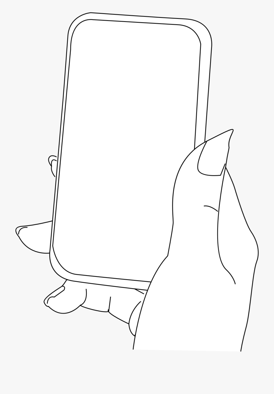 Hand With Smartphone Svg Clip Arts - Clip Art, Transparent Clipart