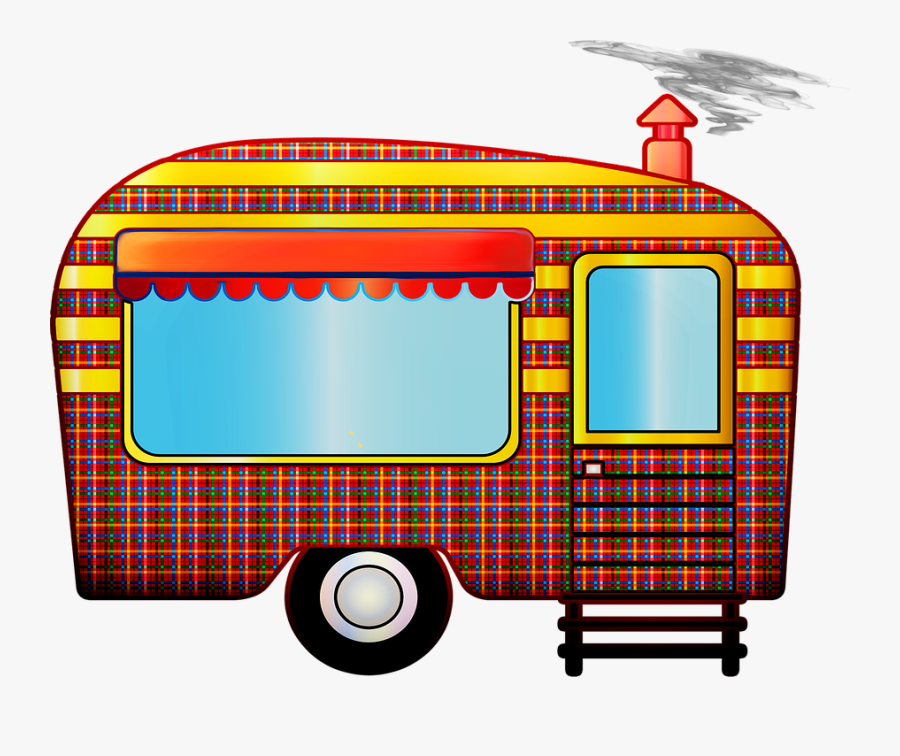 Retro Travel Trailer, Caravan, Trailer, Transport, - Imagem De Trailer Png, Transparent Clipart