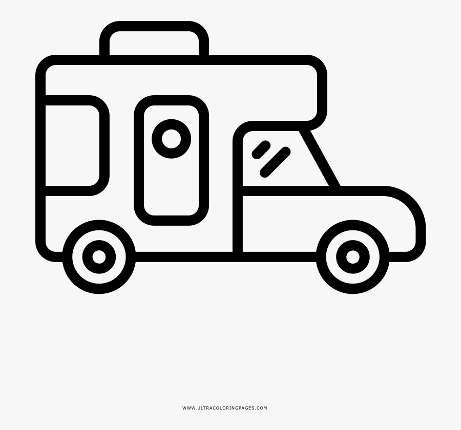 Rv Coloring Page - Icon, Transparent Clipart