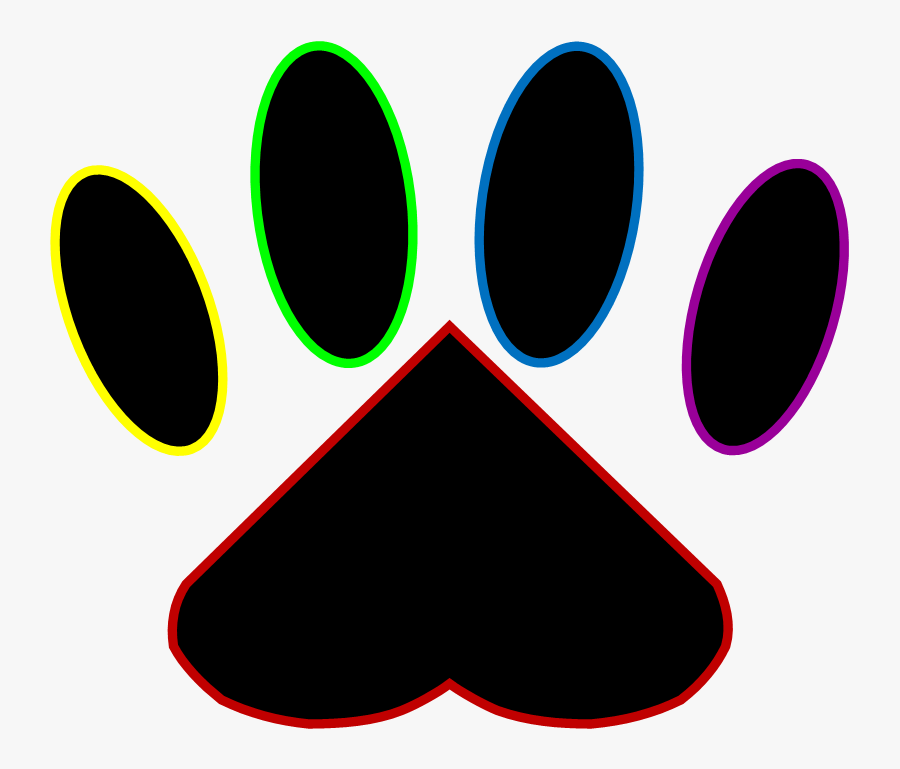 Paw With A Heart My Pet Mat - Circle, Transparent Clipart