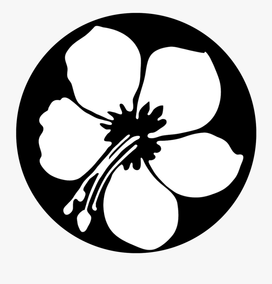 Apollo Design 1164 Hibiscus Flower Steel Pattern - Gobo, Transparent Clipart