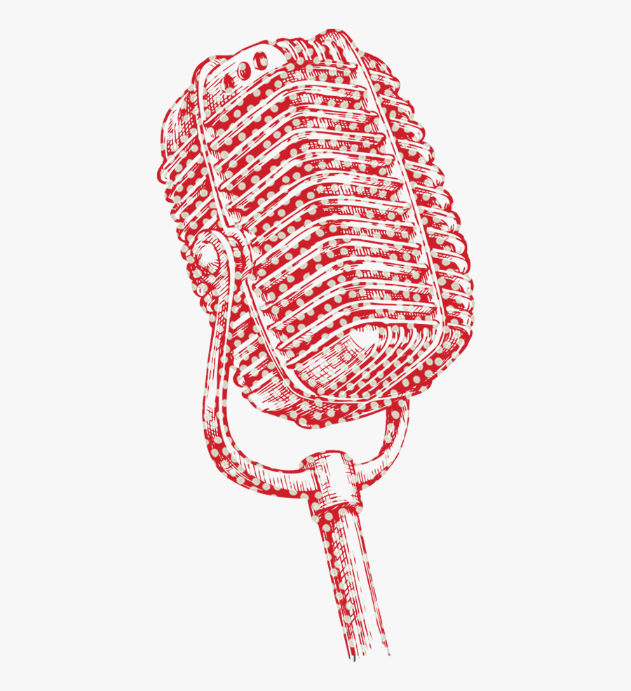 Polka Dot Microphone Dare Heart, Transparent Clipart
