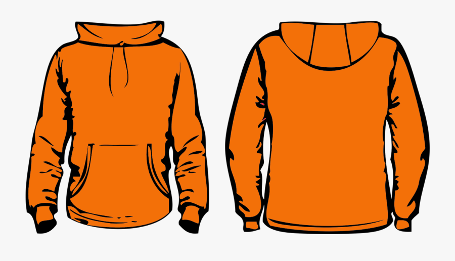 Orange Hoodie Clipart, Transparent Clipart